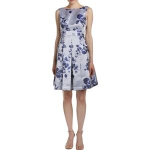 Eliza J Blue Floral Midi Dress